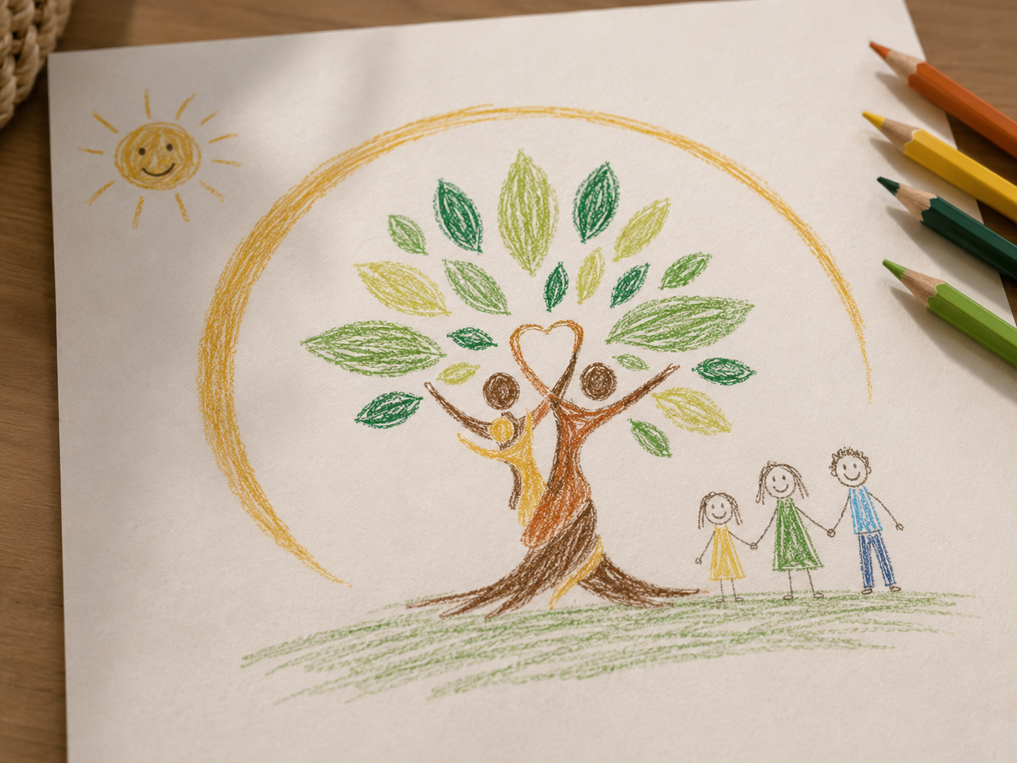 Dibujo infantil del árbol de Epojé